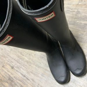 Matte black Hunter boots